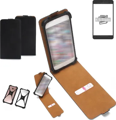 Produktbild von K-S-Trade Handyhülle Schutzhülle kompatibel mit Apple iPhone 12 Hülle Case Cover Flip Style Bumper schwarz 1x