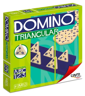 Imagen del producto de Juego de dominó triangular, de 56 piezas, de colores, ideal para la familia y para viajes