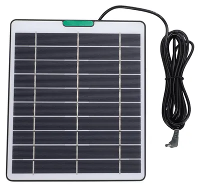 Produktbild von 5-W-Solarladegerät mit Typ-C-Anschluss für Überwachungskameras und Türklingeln, für den Außen- und Innenbereich, schwarz