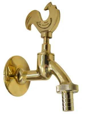 Produktbild von sanicomfort Nostalgie-Auslaufventil "Gockel", Messing poliert
