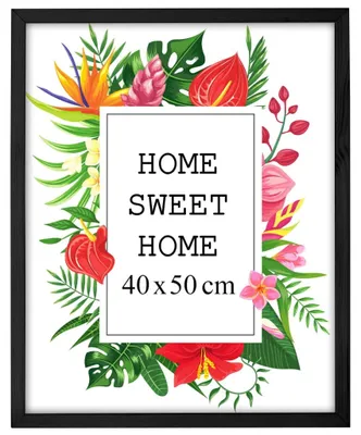 Obrázok produktu pre Rámček MG Design Schwarz, 40 x 50 cm – vyrobený z prírodného dreva s akrylovým sklom, určený na zavesenie aj na postavenie, vhodný na fotografie, plagáty a puzzle