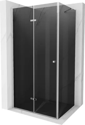 Produktbild von Mexen Lima klappbare Duschkabine 70 x 100 cm, Graphit, Chrom - 856-070-100-01-40
