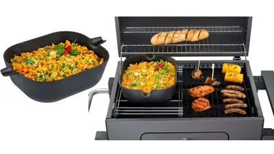 Image de Tepro 8583 Gietijzeren Inzet Wok voor 8570 Hoofdgrillrooster