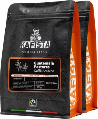 Immagine prodotto di Kafista "Guatemala Pastores" - Caffè in grani, 100% Arabica, caffè espresso, torrefatto in Italia 2x250g