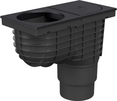 Image de Collecteur de débris de toiture D110/D125, modèle inférieur pour gouttière de 125 mm - en fonte