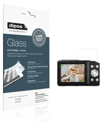 Produktbild von 2x Schutzfolie für Nsoela DC403 - Anti-Shock 9H Folie dipos Glass Kunststoffglas