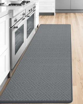 Produktbild von Unyqoos® Anti-Ermüdungs-Küchenmatte 44 x 75 cm – PVC, grau, waschbar, rutschfest, ölbeständig & wasserdicht