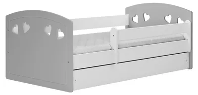 Produktbild von raumhirsch Kinderbett Jugendbett JULIA 70x140, 80x160, 80x180 cm - Komplettset mit Matratze, Schublade & Rausfallschutz