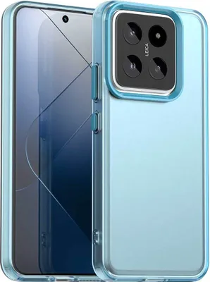 Produktbild von Handyhülle für Xiaomi 14 Pro Schlank Durchscheinend Matt Stoßfest Schutzhülle Blau