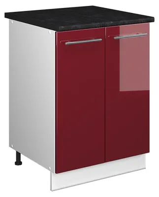 Produktbild von Spülenunterschrank Vicco Fame-Line Bordeaux Hochglanz/Weiß 60 cm, Model 65082