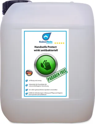 Produktbild von Kaiserrein Handseife Protect 5 L wirkt antibakteriell Hygienische hautschonende Handseife I Flüssigseife Nachfüllbeutel I Seife flüssig nachfüllpack I hautfreundlich rückfettend