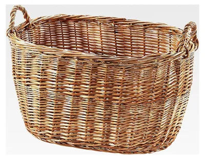 Produktbild von Wäschekorb aus handgeflochtener Weide - 60x43x35/41 cm