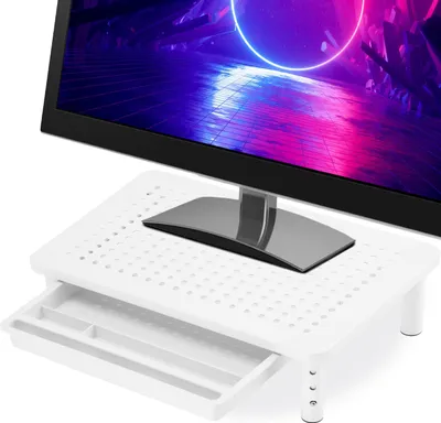 Immagine prodotto di NANKIN supporto per monitor portatile bianco + cassetto
