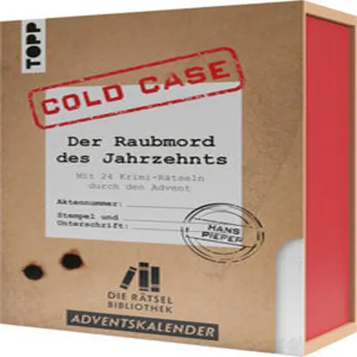 Obrázek produktu pro Knihovna hádanek. Adventní kalendář - Cold Case: Loupežná vražda desetiletí: S 24 záhadnými hádankami po celý advent