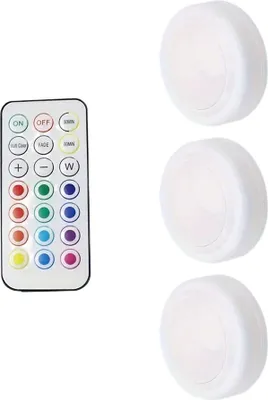Produktbild von MODFU 3 Stück LED-Leuchtmittel dimmbar, Fernbedienung, Touch, Batteriebetrieb