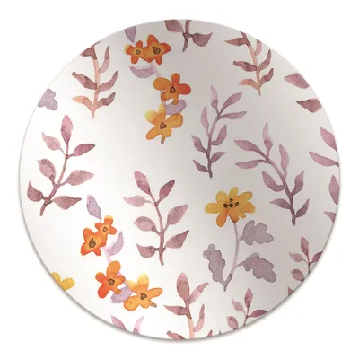 Produktbild von Rundmatte - Stuhlunterlage Bürostuhlunterlage - Rund Ø 100 cm - Bodenmatte - Fußmatte - Lackierte Blumen