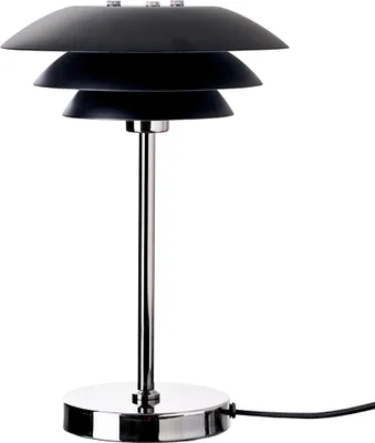 Produktbild von Tischlampe, Tischleuchte, Nachttischlampe, Schreibtischlampe, LED Leselampe, DL20 schwarz/chrom