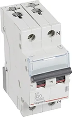 Obrázek produktu pro Legrand Legrand LS spínač, 10 kA, B, 20 A/1pol+N, 2TE, 1 ks.