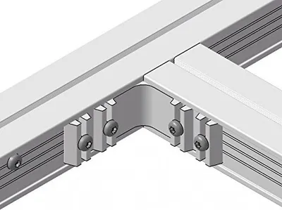 Obrázek produktu pro T-spojka 30 mm pro hliníkovou lištu 38x45 mm L včetně 2 vrtacích šroubů GERMANY