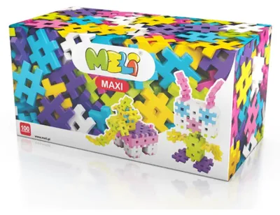 Produktbild von Meli Maxi Pink Bausteine-Set – 100 Elemente für kleine Konstrukteurinnen ab 1 Jahr