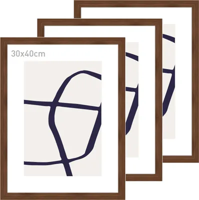 Produktbild von accent by nielsen Holz Bilderrahmen Velino, Walnuss, 30 x 40 cm (3er Set)