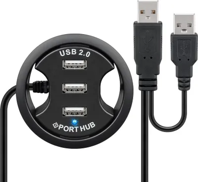 Obrázek produktu pro Goobay 93893, USB 2.0, USB 2.0, 480 Mbit/s, Černá, 1,5 m, RoHS