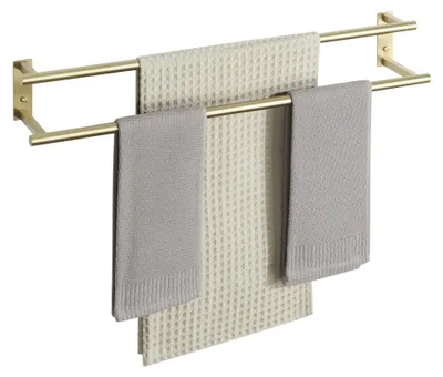 Productafbeelding van Handdoekhouder goud, 80 cm - RVS SUS304, geschikt voor de badkamer