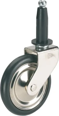 Produktbild von Teewagenrolle 50 x 9 mm schwarz Hülse 10 mm 8 kg Rad Rolle Servierwagen Lenkrolle
