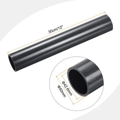 Produktbild von PVC Rohr, Durchmesser 42.6mm L?nge 300mm Rund Kunststoffrohr fš¹r Garten, Aquarium, Wasserleitung, Kabelkanal, lš¹ftungsrohr£šTiefgrau£©