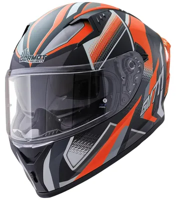 Productafbeelding van Germot Helm GM 711, matzwart/oranje - maat M