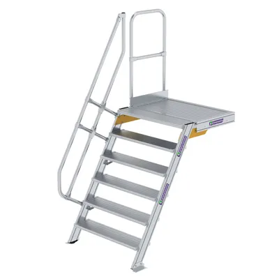 Obrázok produktu pre Hliníkové schodisko s podestou 60° 300406