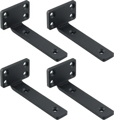 Imagen del producto de Soportes metálicos s, de 15 cm, paquete de 4 unidades, para montaje en pared