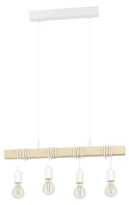 Image de Suspension TOWNSHEND - L70 x l10,5 x H110 cm - blanc - 4 x 60 W (ampoules non comprises) - IP20