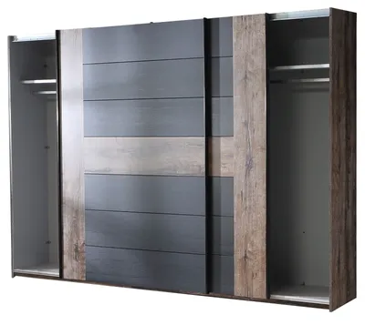 Produktbild von Schwebetürenschrank Kleiderschrank Bellevue in Eiche / Schlammeiche 2-türig 270 x 210 cm