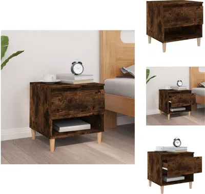 Obrázok produktu pre vidaXL Nočný stolík dymový dub 50x46x50 cm materiál na báze dreva - Nočné stolíky