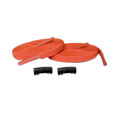 Produktbild von Elastische Schnürsenkel mit Magneten - Schnürsenkel: Orange | Magnete: Schwarz