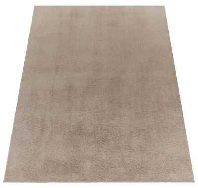 Imagen del producto de Alfombra lavable para sala de estar, pelo corto, color sólido, estilo moderno, suave, color taupe, tamaño 160x220 cm