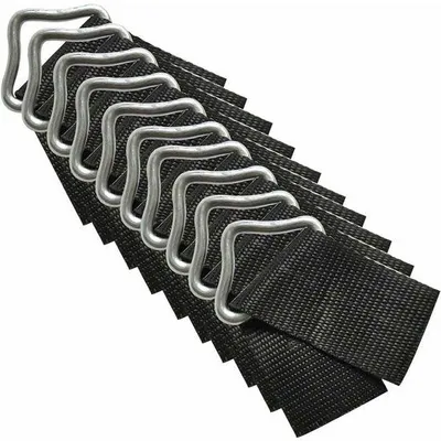 Produktbild von Dreieckige Metallklammern - 10er-Pack Dreieckige V-förmige Klammern - Für Trampolinen - Schwarz - Metall