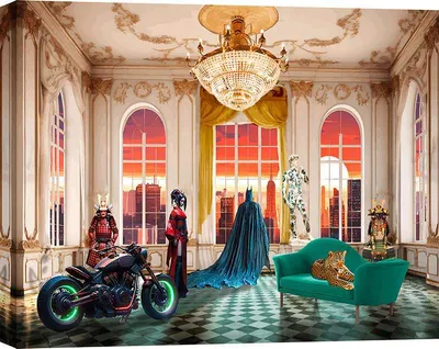 Productafbeelding van Canvasdoek, graffiti en popart - Gerard Madau – Surrealoft, The Palace – 80x60 cm