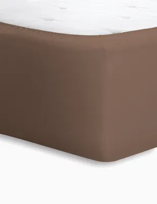 Immagine prodotto di schlafgut Jersey Spandexe lenzuolo matrimoniale 120x200 - 130x220 cm cacao