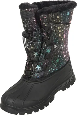 Produktbild von Mountain Warehouse - Kinder Schneestiefel "Whistler Adaptive", Sternemuster MW2768 (35 EU) (Pechschwarz)