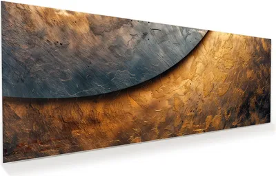Produktbild von Glasbild 100x40cm in XXL für Wohnzimmer, Schlafzimmer Motiv Abstraktes Metall
