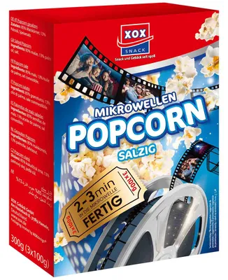 Immagine prodotto di XOX popcorn per microonde salati classici croccanti e di rapida preparazione 300g