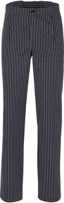 Produktbild von Größe 52 beb Herren Kochhose Schwarz Nadelstreifen 100 % Baumwolle