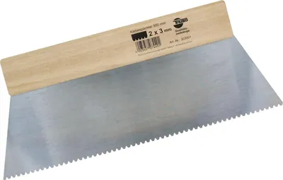 Produktbild von Klebespachtel Trapezzahnung mit Naturholzgriff Blattbreite 300 mm