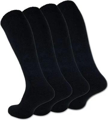 Produktbild von 4 Paar Herren THERMO Kniestrümpfe Innenfrottee 22350 - Schwarz 43-46