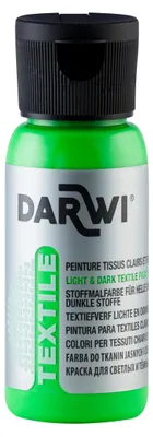 Produktbild von Darwi 4x DARWI Stoffmalfarbe, Flasche 50ml, Neongrün - Neongrün DA0100050627C