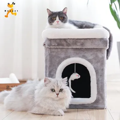 Produktbild von 360Home Katzenhaus Höhle Klettergerüst für Hauskatzen Klappbares Katzenbett