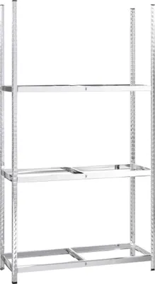 Immagine prodotto di vidaXL Portagomme a 3 ripiani argento 110x40x200 cm in acciaio
