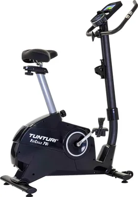 Produktbild von Tunturi FitCycle 70i Heimtrainer - Fitnessrad für zu Hause mit 32 Widerstandsstufen - Ergometer mit 20 Programmen - 150 kg Benutzergewicht - Ausgestattet mit Tablet-Halterung und Transportrollen